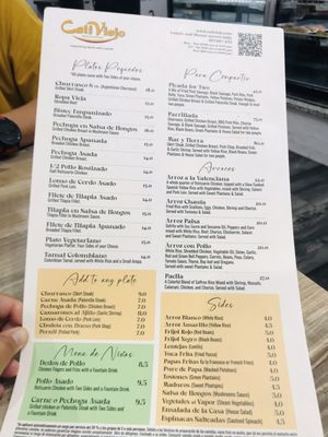 Menu photo 5 Cali Viejo Restaurant Brandon, FL