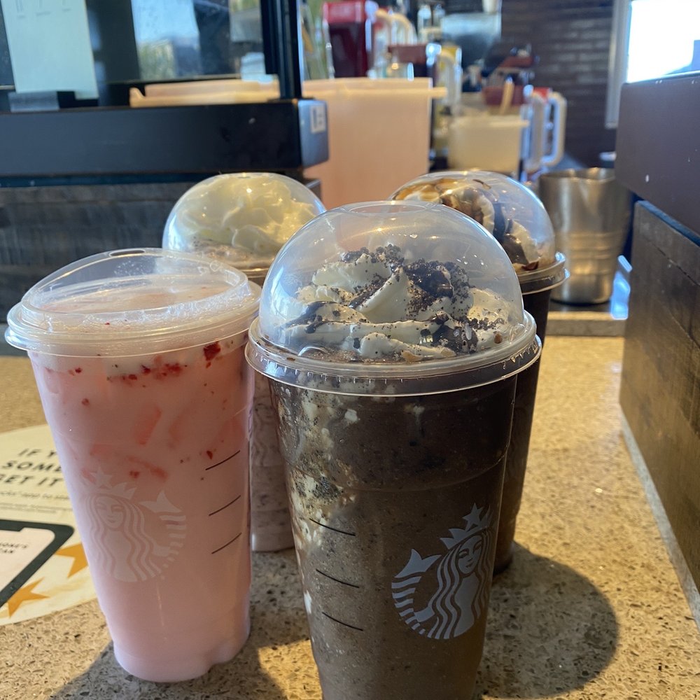Starbucks - Pink drink, vanilla bean frappe, mocha frappe, mocha cookie crumble frappe - Coffee & Tea Near Me - Arvin, California Starbucks - Pink drink, vanilla bean frappe, mocha frappe, mocha cookie crumble frappe - Coffee & Tea Near Me - Arvin, California