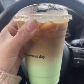 Amai Tea & Cafe - Pandan latte with oat milk - Coffee & Tea Near Me - Torrance, California Amai Tea & Cafe - Pandan latte with oat milk - Coffee & Tea Near Me - Torrance, California