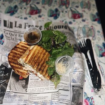 Cafe Crepes - Chicken Pesto Panini - Cafes Near Me - Bakersfield, California
