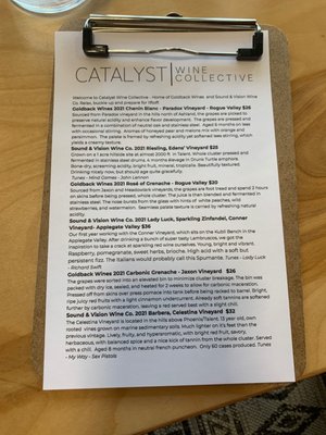 Menu photo 2 Catalyst Wine Collective Phoenix, OR Menu photo 2 Catalyst Wine Collective Phoenix, OR