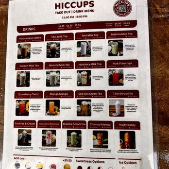 Hiccups Veo Cafe - Menu - Asian Fusion Near Me - Carson, California