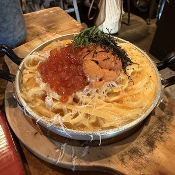 Kiraku - Uni Carbonara - Tapas/Small Plates Near Me - Berkeley, California Kiraku - Uni Carbonara - Tapas/Small Plates Near Me - Berkeley, California