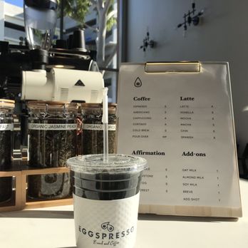 Eggspresso - Charcoal latte - Breakfast & Brunch Near Me - Fullerton, California Eggspresso - Charcoal latte - Breakfast & Brunch Near Me - Fullerton, California