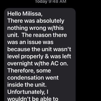 Camping World - Jacksonville - message from General manager telling me that they would not cover the cost of travel while admitting there was an issue - RV Dealers Near Me - Jacksonville, Florida