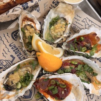Fishetarian Fish Market - grilled oysters - BBQ and garlic butter - Seafood Near Me - Bodega Bay, California Fishetarian Fish Market - grilled oysters - BBQ and garlic butter - Seafood Near Me - Bodega Bay, California