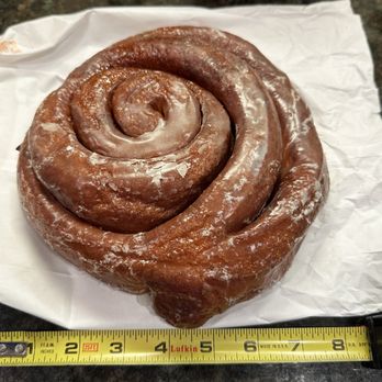 Dunkin' - A 7" diameter coffee roll!!! Tasted good but dang! Three of us couldn't finish it. LOL - Donuts Near Me - Basking Ridge, New Jersey Dunkin' - A 7" diameter coffee roll!!! Tasted good but dang! Three of us couldn't finish it. LOL - Donuts Near Me - Basking Ridge, New Jersey