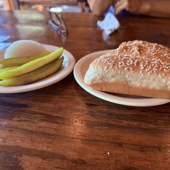 The Salt Lick BBQ - Complementary pickles(!) and bread - Barbeque Near Me - Driftwood, Texas The Salt Lick BBQ - Complementary pickles(!) and bread - Barbeque Near Me - Driftwood, Texas
