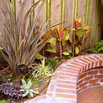 Mediterrasian Landscapes - a brick bench in a garden - Landscaping Near Me - San Francisco, California Mediterrasian Landscapes - a brick bench in a garden - Landscaping Near Me - San Francisco, California