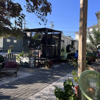 The Taco Box - Outside sitting courtyard - Tacos Near Me - Warren, Rhode Island