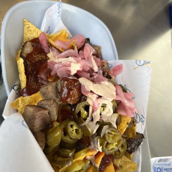 Think Blue Bar-B-Que - Burn-End Nachos - Barbeque Near Me - Los Angeles, California Think Blue Bar-B-Que - Burn-End Nachos - Barbeque Near Me - Los Angeles, California