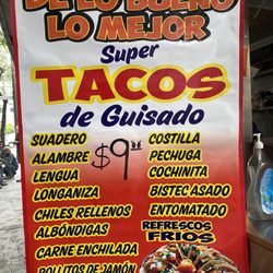 Súper tacos de guisado
