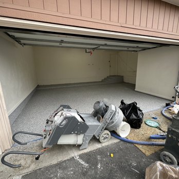 CA Resurfacing - New base coat applied with chips. - Flooring Near Me - Orange, California CA Resurfacing - New base coat applied with chips. - Flooring Near Me - Orange, California