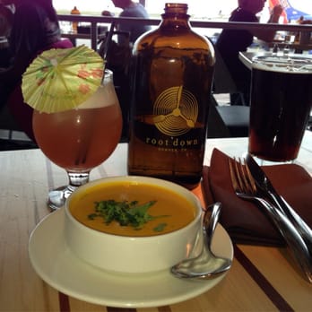 Root Down DIA - Carrot & Thai Red Curry Soup - New American Near Me - Denver, Colorado Root Down DIA - Carrot & Thai Red Curry Soup - New American Near Me - Denver, Colorado