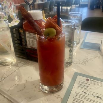 The Brunch District - I ordered the Bloody Mary. We had great service and continual water refills without having to flag down the server. - Breakfast & Brunch Near Me - McKinney, Texas
