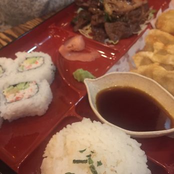Zushi - Beef bulgogi and Cali roll in bento box - Sushi Bars Near Me - Wasilla, Alaska