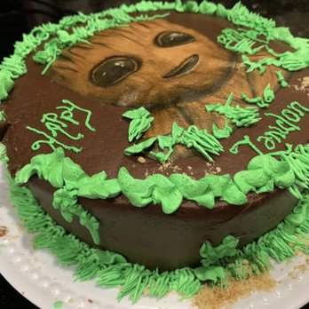 Patty Cakes - a cake with a picture of a baby grooter on it - Bakeries Near Me - Highland, Illinois Patty Cakes - a cake with a picture of a baby grooter on it - Bakeries Near Me - Highland, Illinois