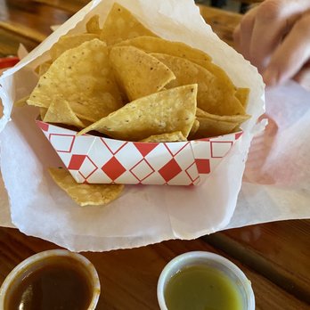 Gresham Burrito Shop - Chips and their tasty salsas. They have two red ones, one of which is super spicy! - Mexican Near Me - Gresham, Oregon