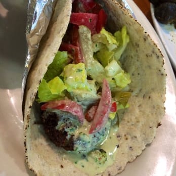 Tabuleh Cafe - Falafel on gluten-free wrap! - Mediterranean Near Me - Stuart, Florida
