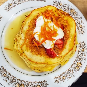 Native Fields - Ricotta cheese pancakes. Light & Fluffy! Orange syrup sealed the deal. | 5/5 stars. - New American Near Me - Walnut, California Native Fields - Ricotta cheese pancakes. Light & Fluffy! Orange syrup sealed the deal. | 5/5 stars. - New American Near Me - Walnut, California