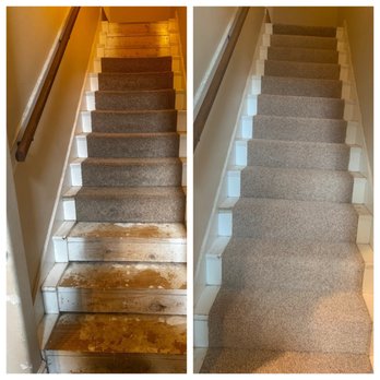 New Beginning Building & Remodeling - Replaced carpet on my stairs in 1/2 day. Crew did a great job. - General Contractors Near Me New Beginning Building & Remodeling - Replaced carpet on my stairs in 1/2 day. Crew did a great job. - General Contractors Near Me