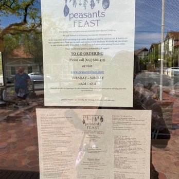 peasants FEAST - They're open!! Call ahead! - American Near Me - Solvang, California