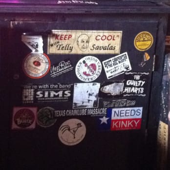 Continental Club - Cool stickers, I completely forgot about Telly Savalas and loved the flashback. - Dive Bars Near Me - Austin, Texas