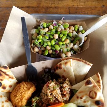 Parts&Labor - Edamame salad and hummus & tabbouleh - Vegan Near Me - Durham, North Carolina Parts&Labor - Edamame salad and hummus & tabbouleh - Vegan Near Me - Durham, North Carolina