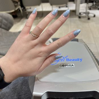 Charming Nail Lounge - Light blue pearl swirl by Sophia - Nail Salons Near Me - Newport Beach, California Charming Nail Lounge - Light blue pearl swirl by Sophia - Nail Salons Near Me - Newport Beach, California