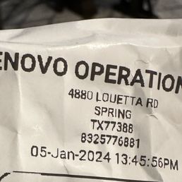 Replacement coffee was handed to me around 1:50pm