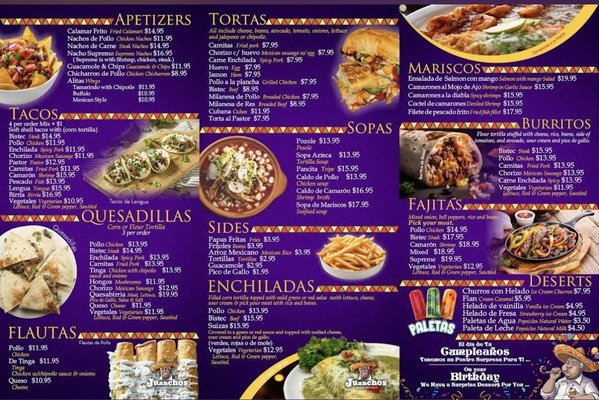 Menu photo 2 Juanchos Mexican Restaurante Butler, NJ Menu photo 2 Juanchos Mexican Restaurante Butler, NJ