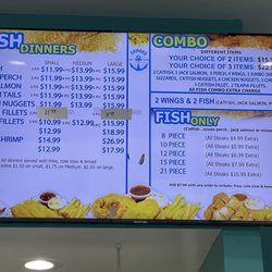 Sharks Fish & Chicken - Hillside - Seafood Menu