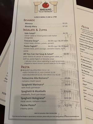 Menu photo 5 Andiamo Woodbury, MN
