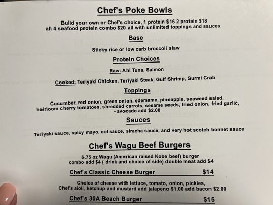 Menu photo 8 Chef’s Bistro 30A Santa Rosa Beach, FL Menu photo 8 Chef’s Bistro 30A Santa Rosa Beach, FL