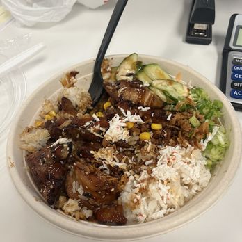 Square Root Poké - Teriyaki Glazed Chicken - Poke Near Me - Katy, Texas