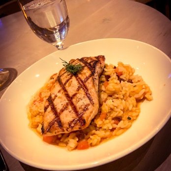 CRUSH American Grill - Greek Salmon over orzo....perfection! - Lounges Near Me - Las Vegas, Nevada CRUSH American Grill - Greek Salmon over orzo....perfection! - Lounges Near Me - Las Vegas, Nevada