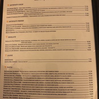 Via Veneto - Dinner Menu - Italian Near Me - San Francisco, California Via Veneto - Dinner Menu - Italian Near Me - San Francisco, California