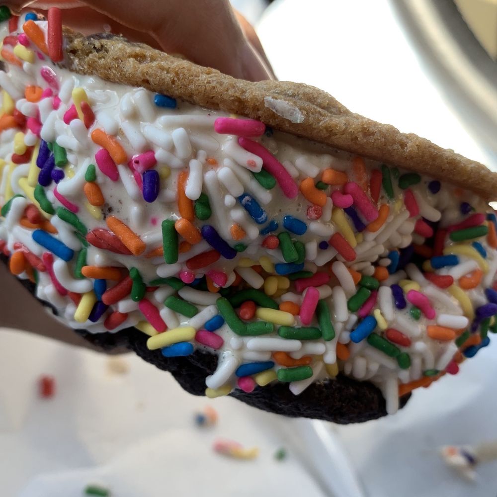 Stack Creamery - mudslide ice cream with s'mores cookie and death by chocolate cookie and rainbow sprinkles - Desserts Near Me - Westwood, New Jersey Stack Creamery - mudslide ice cream with s'mores cookie and death by chocolate cookie and rainbow sprinkles - Desserts Near Me - Westwood, New Jersey