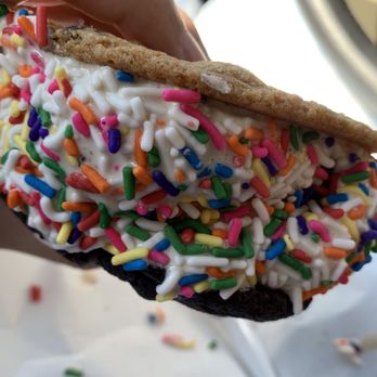 Stack Creamery - mudslide ice cream with s'mores cookie and death by chocolate cookie and rainbow sprinkles - Desserts Near Me - Westwood, New Jersey Stack Creamery - mudslide ice cream with s'mores cookie and death by chocolate cookie and rainbow sprinkles - Desserts Near Me - Westwood, New Jersey