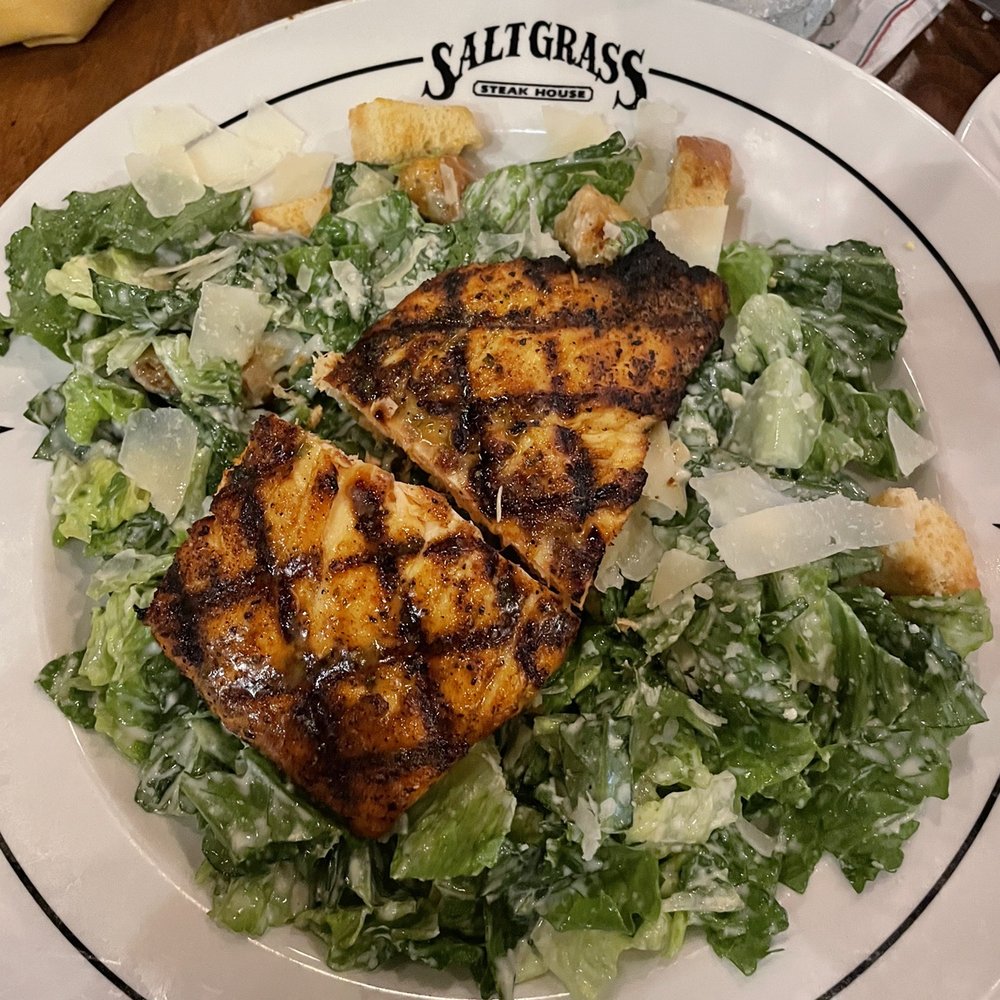 Saltgrass Steak House - Salmon Ceasar Salad - Steakhouses Near Me - Bedford, Texas