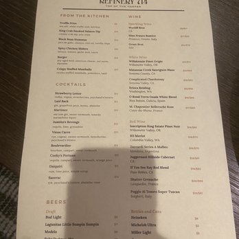 Refinery 714 - Menu - Cocktail Bars Near Me - Fort Worth, Texas
