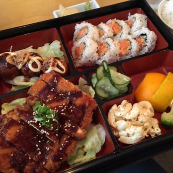 Sushi Bear - Lunch 3 item combo ( spicy salmon roll, chicken katsu, takoyaki) - Sushi Bars Near Me - Tustin, California Sushi Bear - Lunch 3 item combo ( spicy salmon roll, chicken katsu, takoyaki) - Sushi Bars Near Me - Tustin, California