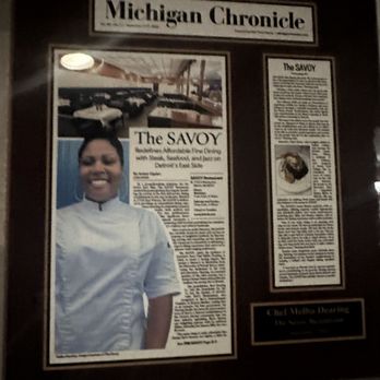 Savoy Restaurant - Framed poster in entrance - Seafood Near Me - Detroit, Michigan Savoy Restaurant - Framed poster in entrance - Seafood Near Me - Detroit, Michigan