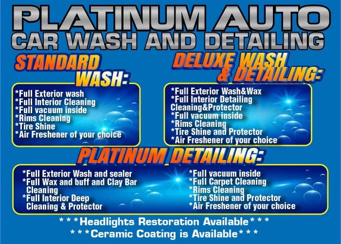 PLATINUM AUTO CAR WASH AND DETAILING - Updated June 2026 - Request a ...