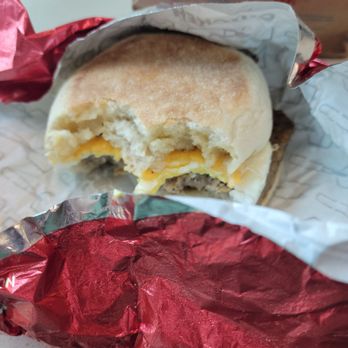 Wendy's - Egg, cheese and sausage biscuit - Burgers Near Me - Kissimmee, Florida Wendy's - Egg, cheese and sausage biscuit - Burgers Near Me - Kissimmee, Florida