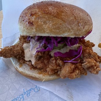 Pretty Bird - Fried chicken sandwich with Pretty Bird Sauce and cole slaw - Fast Food Near Me - Midvale, Utah