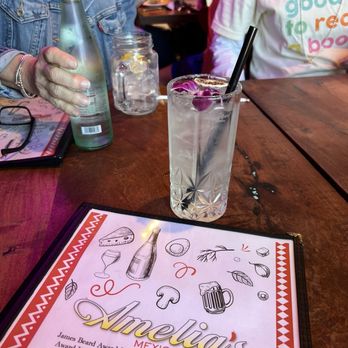 Amelias Mexican Kitchen - Skinny margarita and topo chico. - Mexican Near Me - Tucson, Arizona