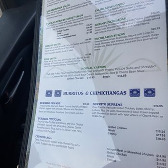 Tquilas Bar and Grill - Menu enchiladas  Burrito's  Chimichanga - Mexican Near Me - Zachary, Louisiana
