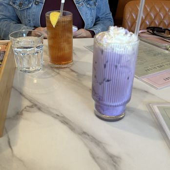 Taste & Glory - Iced tea and iced ube latte - Breakfast & Brunch Near Me - San Mateo, California Taste & Glory - Iced tea and iced ube latte - Breakfast & Brunch Near Me - San Mateo, California