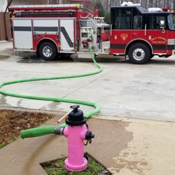 Holly Springs Fire Department - Working hard to keep the trucks in shape and ready to go!